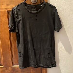 Chelsea Deboer Black Distressed T-Shirt